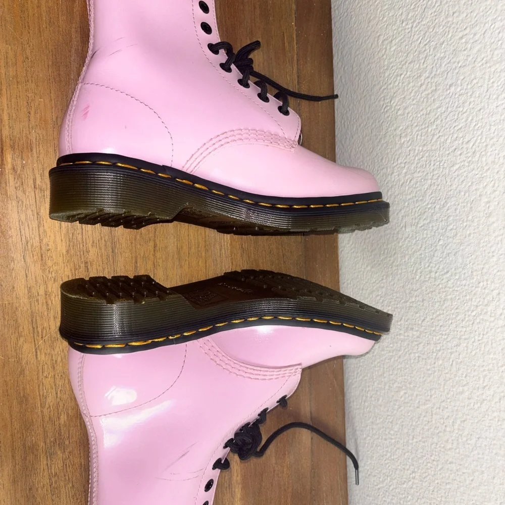 Dr. Martens Light Pink Combat Boots - Picture 5 of 6